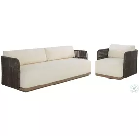 Caelina Stinson Cream Outdoor Living Room Set
