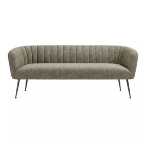 Deco Green Tweed Upholstered 70" Sofa