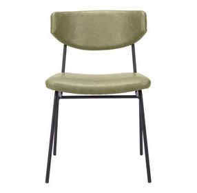 Charon Green Upholstered Dining Chair Set of 2