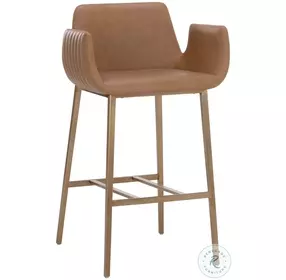 Lucano Milliken Cognac Bar Stool