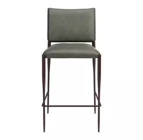 Freesia Olive Green Upholstered Bar Stool Set of 2