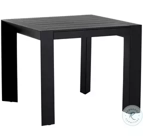 Merano Black 37" Square Outdoor Dining Table