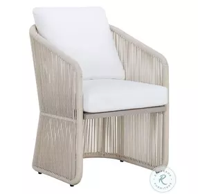 Aberdeen White Stinson Outdoor Dining Arm Chair