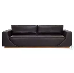 Anakin Tuscany Warm Black Leather Sofa