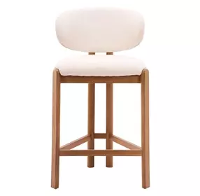 Rosetta Beige Upholstered Counter Height Stool Set of 2
