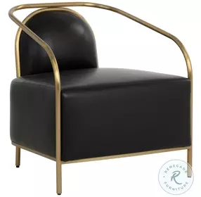 Leviton Bonded Cantina Black Lounge Chair