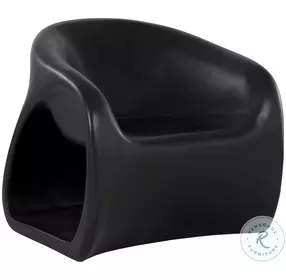Becket Black Outdoor Lounge Chair