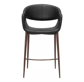 Limay Black Upholstered Counter Height Stool