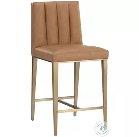Wilbur Milliken Cognac Counter Height Stool