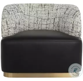 Brinda Bravo Black Performance Fabric Swivel Lounge Chair