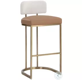 Larissa Napa Cognac And Rhea Light Barley Bar Stool
