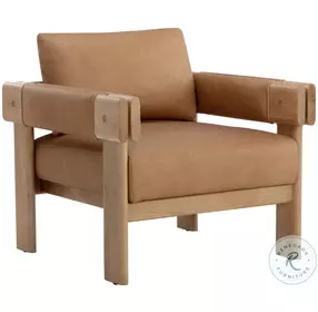 Carmichael Ludlow Sesame Leather Lounge Chair