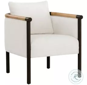 Wilder Heather Ivory Tweed Performance Fabric Lounge Chair