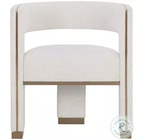 Adamina Rhea Light Barley Performance Fabric Dining Arm Chair