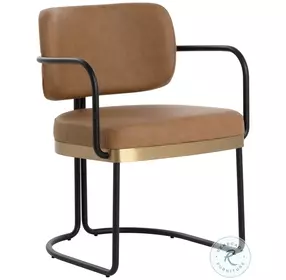 Jalsten Milliken Cognac Dining Arm Chair