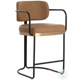 Jalvin Milliken Cognac Counter Height Stool