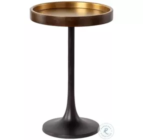 Braniel Antique Brass And Bronze End Table