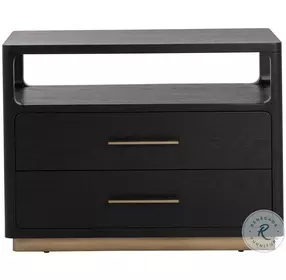 Danette Black Nightstand