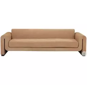 Romer Nubuck Tan Leather Sofa