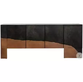 Tapio Matte Black And Copper Sideboard