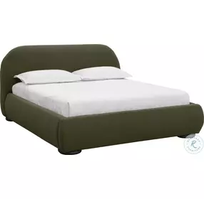 Selene Copenhagen Olive King Upholstered Low Profile Bed