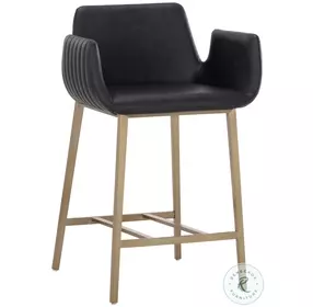 Fiorenzo Bravo Black Counter Height Stool