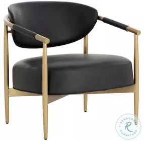 Heloise Bravo Black Lounge Chair