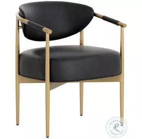 Heloise Bravo Black Dining Arm Chair
