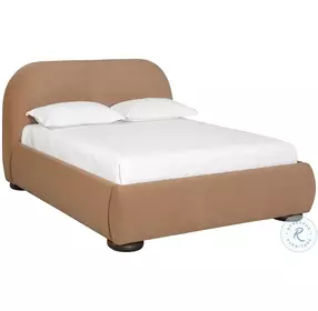 Selene Kona Camel Queen Upholstered Low Profile Bed