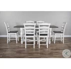 Hearthwood Haven White Carriage House Extendable Rectangular Counter Height Friendship Dining Room Set