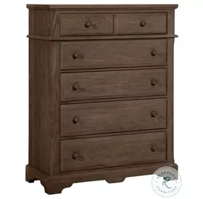 Heritage Cobblestone Oak 5 Drawer Chest