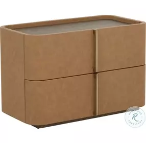 Rosalyn Cognac Large Nightstand