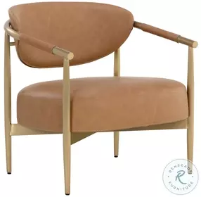 Heloise Milliken Cognac Lounge Chair