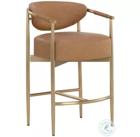 Heloise Milliken Cognac Counter Height Stool