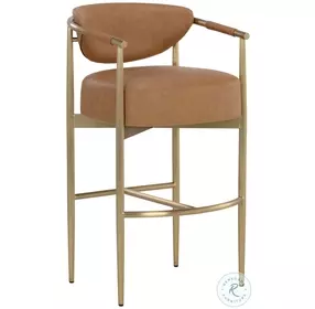 Heloise Milliken Cognac Bar Stool