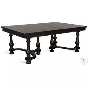 Golden Hearth Black 112" Extendable Rectangular Dining Table