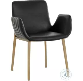Fiorenzo Bravo Black Dining Arm Chair