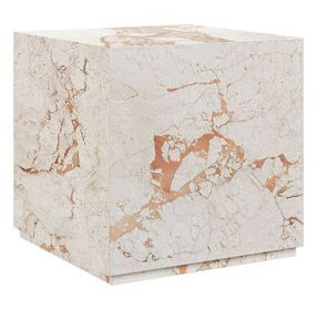 Arlo Cream Breccia Square Marble Top End Table