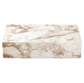 Arlo Cream Breccia Rectangular Marble Top Cocktail Table