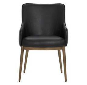 Winslow Bravo Black Upholstered Dining Armchair