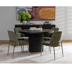 Thessaly Charcoal Round Dining Room Set