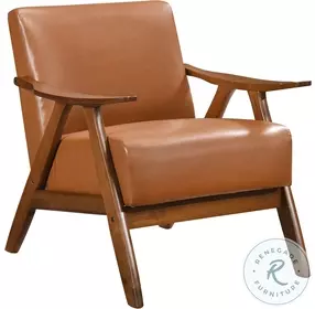 Damala Brown And Walnut Accent Chair