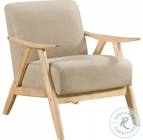 Damala Light Brown And Natural Accent Chair