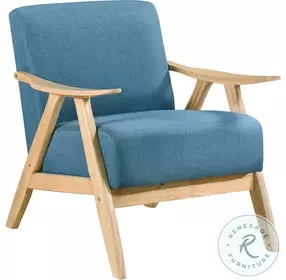 Damala Blue And Natural Accent Chair