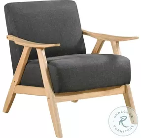 Damala Dark Gray And Natural Accent Chair