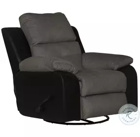 Felix Black And Granite Swivel Glider Recliner