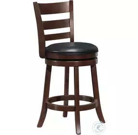 Edmond Black Swivel Counter Height Chair