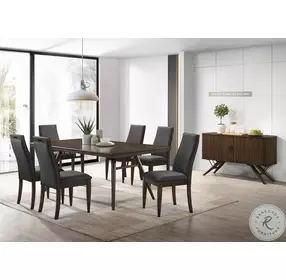 Wes Dark Walnut Rectangular Dining Room Set
