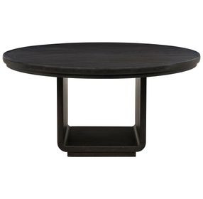Leandro Burnished Black 60" Round Dining Table