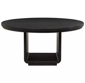 Leandro Burnished Black 60" Round Dining Table